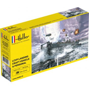 Heller - 1/72 Lcvp Landing Craft Vehicle En Personalhel79995