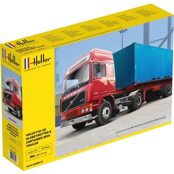 Heller - 1/32 Volvo F12-20 Globetrotter En Container Semi Trailerhel81702