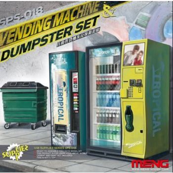 Meng - 1/35 Getränkeautomaten, Müllcontainer