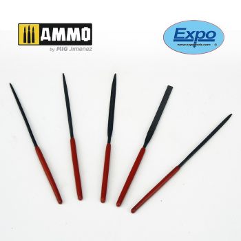 Mig - Expo 5pc Steel Mini Needle Files In Wallet