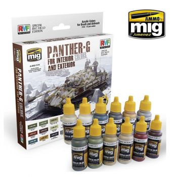 Mig - Panther-g Colors Set Interior And Exterior (Mig7174)