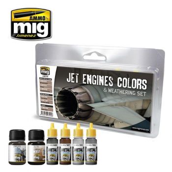 Mig - Jet Engines Colors And Weathering Set (Mig7445)
