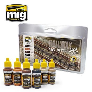 Mig - Railway Fast Method Paint Set (Mig7471)