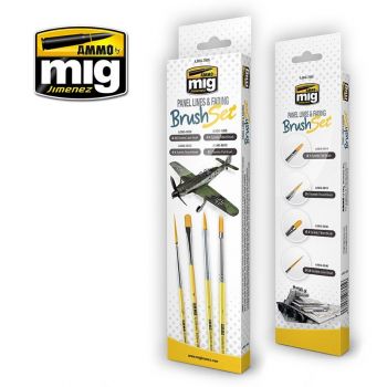 Mig - Panel Lines And Fading Brush Set (Mig7605)