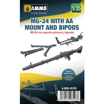 Mig - 1/35 Mg-34 With Aa Mount And Bipods (1/21) * - MIG8103