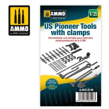 Mig - 1/35 Us Pioneer Tools With Clamps (8/21) *mig8146