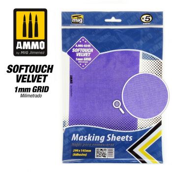 Mig - Softouch Velvet Masking Sheets 5 Pcs 290mm X 145mm (8/21) *mig8245