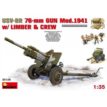 Miniart - Usv-br 76-mm Gun Mod.1941 W/limber & Crew (Min35129)