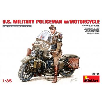 Miniart - U.s.millitary Policeman W. Motorcycle (Min35168)