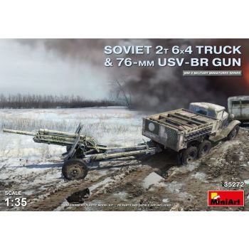 Miniart - Soviet 2 T 6x4 Truck With 76 Mm Usv-br Gun (Min35272)