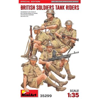 Miniart - 1/35 British Soldiers Tank Riders. S.e. (2/21) * - MIN35299