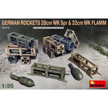 Miniart - Miniart - German Rockets 28cm Wk Spr En 32 Wk Flamm 1:35