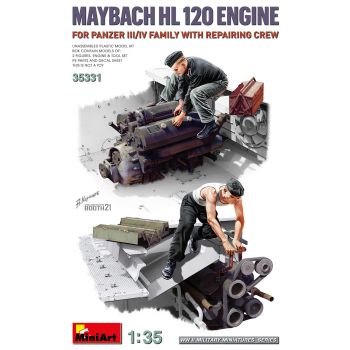 Miniart - 1/35 Maybach Hl 120 Engine F. Panzer Iii/iv W. Crew (6/21) *min35331