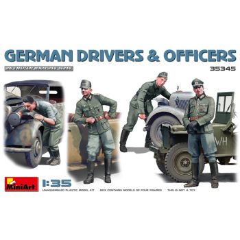 Miniart - 1/35 German Drivers En Officers - MIN35345