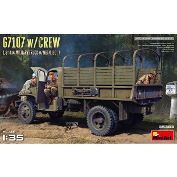 Miniart - 1/35 G7107 W/crew 15t 4x4 Cargo Truck W/metal Body (10/21) *min35383