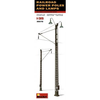 Miniart - Railroad Power Poles & Lamps (Min35570)