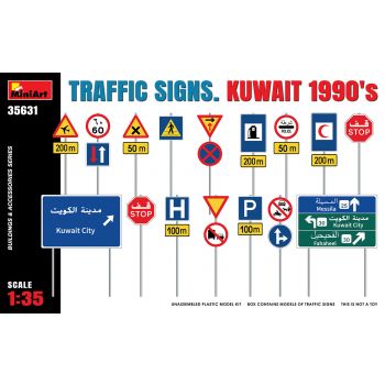 Miniart - 1/35 Traffic Signs Kuwait 1990 (3/21) *min35631