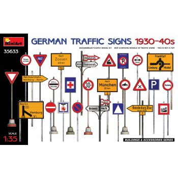 Miniart - 1/35 German Traffic Signs 1930-40's (9/21) *min35633