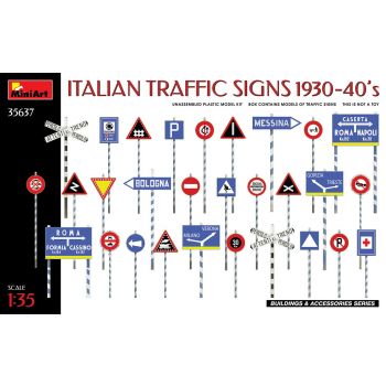 Miniart - 1/35 Traffic Signs Italian 1930-1940's (11/21) *min35637