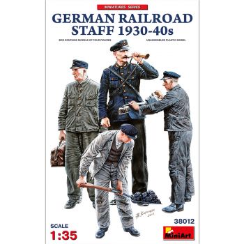 Miniart - German Railroad Staff 1930-40s (4/20) * - MIN38012