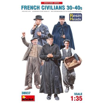 Miniart - French Civilians '30-'40s Resin Heads 1:35 (6/20) * - MIN38037