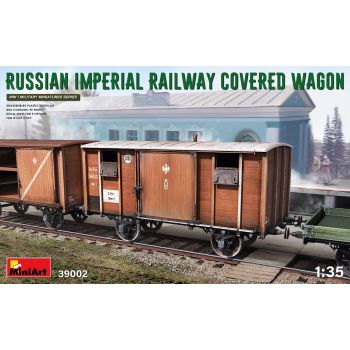Miniart - Russian Imperial Railway Covered Wagon 1:35 (6/20) * - MIN39002