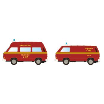 Minis - 1:160 Vw T3 2er Set Feuerwehr (?/21) * - MIS-LC4342