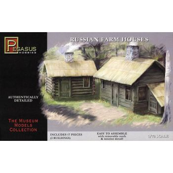 pegasus - 1/72 Russian Farm Houses (1 big, 1 small) - plastic