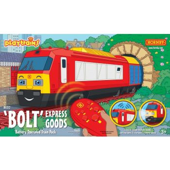 Playtrains - Bolt Express Goods Battery Operated Train Pack (9/21) * - PT-R9312