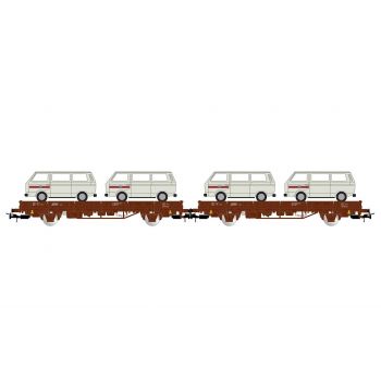 Rivarossi - Db 2-unit Set 2-axle Flat Wagon Kls Db Iv - RIV-HR6458