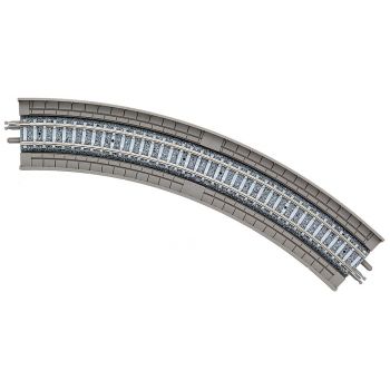 Tomytec - 4 Tracks, curved, in concrete viaduct bedding, 45°, r 243 mm