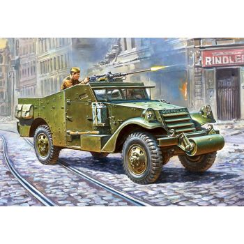 Zvezda - 1/100 Soviet M-3 Scout Car With Machine Gun (12/21) * - ZVE6273