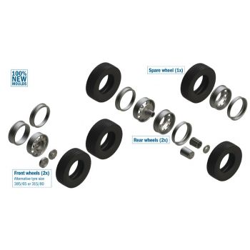Italeri - European Tractors Tyres / Rims 1:24 (Ita3909s)