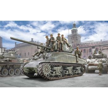 Italeri - M4a1 Sherman With Infantry 1:35 * (Ita6568s)