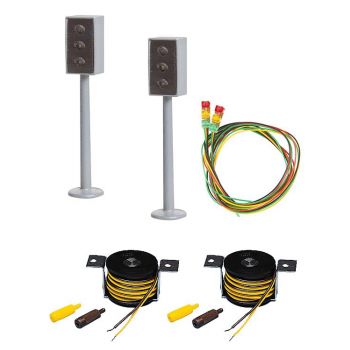 Faller - 2 LED Traffic lights with Stop sections