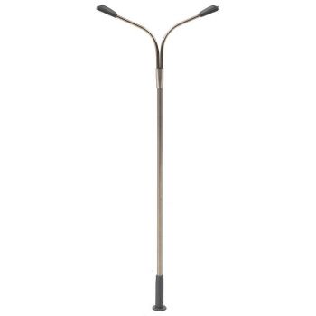 Faller - LED-Straatverlichting, gebogen straatlantaarn, dubbele uithouder