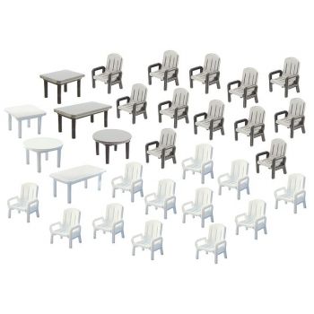 Faller - 24 Garden chairs and 6 Tables