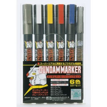 Mrhobby - Gundam Marker Basic 6 Color Set (Mrh-ams-105)